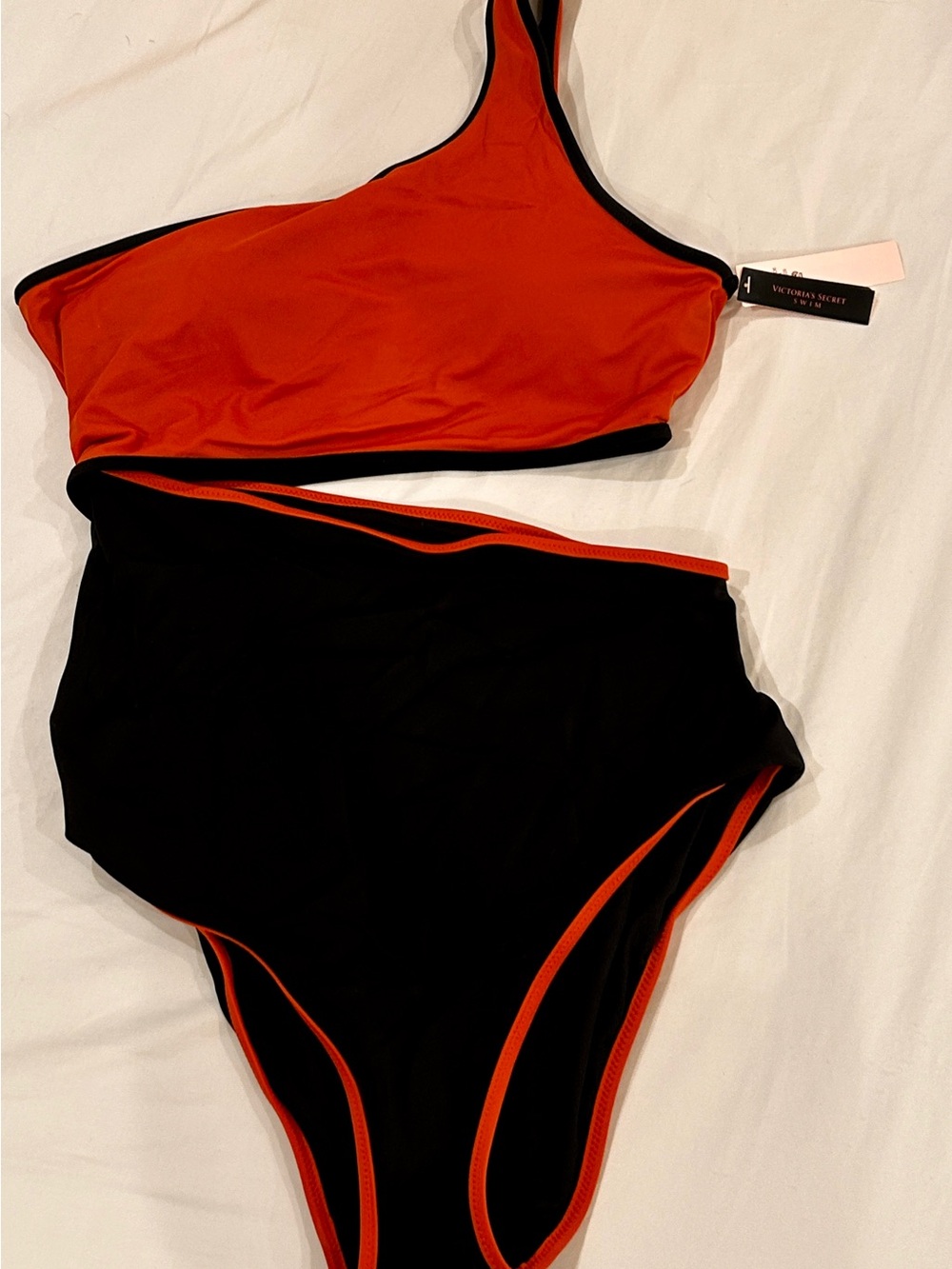 Victoria's Secret One- Piece in Burnt Orange and Black- NWT